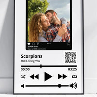 Personalizuotas "Besties" dizaino įrėmintas plakatas su jūsų nuotrauka ir pasirinkta daina  Posteris(Plakatas) -  dovanokis.lt