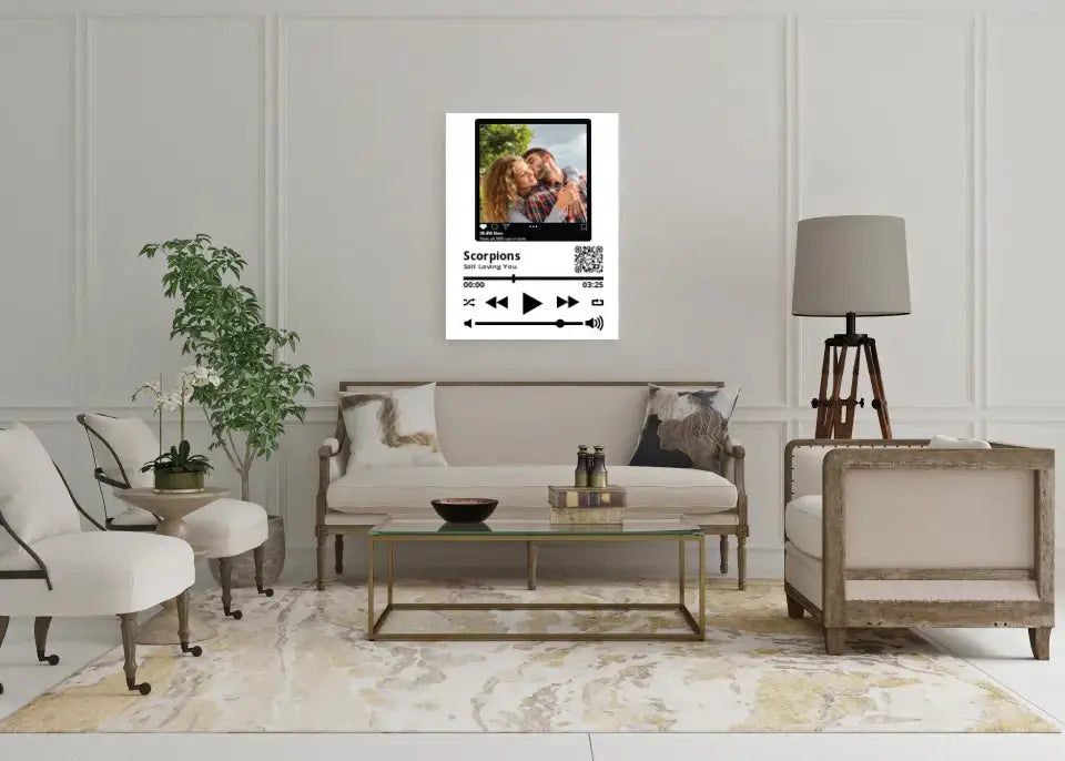 Personalizuotas "So Player + Instagram" muzikos grotuvas su jūsų nuotrauka ir daina ant drobės  Drobe -  dovanokis.lt