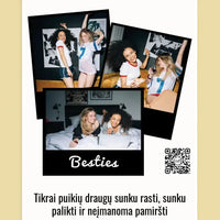 Personalizuotas "Besties" kūrinys ant drobės su jūsų nuotrauka ir tekstu  Drobe -  dovanokis.lt