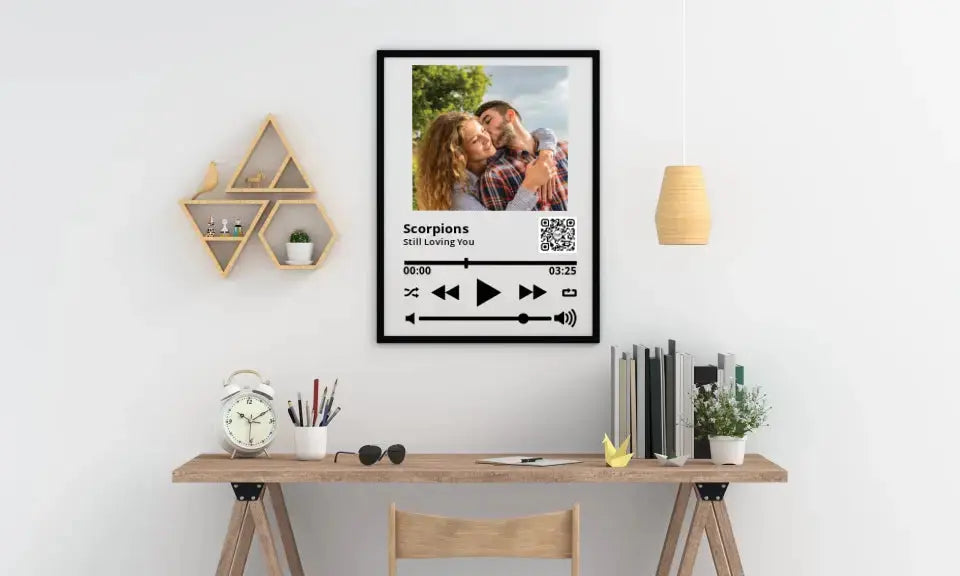 Personalizuotas "So Player" muzikos grotuvo įrėmintas plakatas su jūsų nuotrauka ir daina  Posteris(Plakatas) -  dovanokis.lt