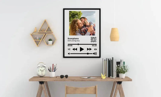 Personalizuotas "So Player" muzikos grotuvo įrėmintas plakatas su jūsų nuotrauka ir daina  Posteris(Plakatas) -  dovanokis.lt