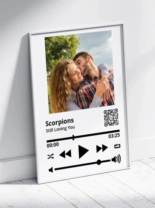 Personalizuotas "So Player" muzikos grotuvo įrėmintas plakatas su jūsų nuotrauka ir daina  Posteris(Plakatas) -  dovanokis.lt