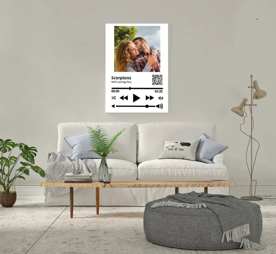 Personalizuotas "So Player" muzikos grotuvas su jūsų nuotrauka ir daina ant drobės  Drobe -  dovanokis.lt