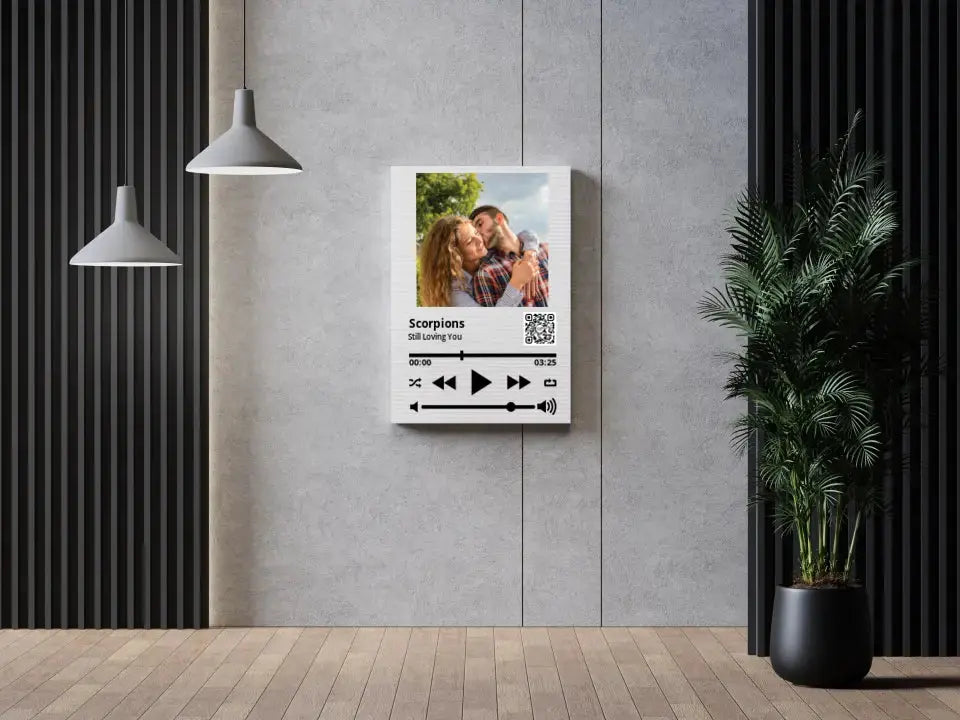 Personalizuotas "So Player" muzikos grotuvas su jūsų nuotrauka ir daina ant drobės  Drobe -  dovanokis.lt