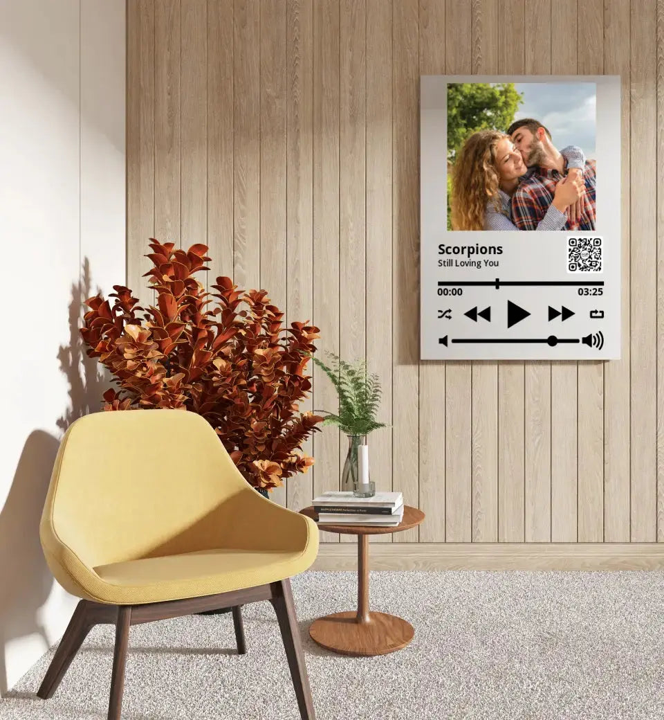 Personalizuotas "So Player" muzikos grotuvas su jūsų nuotrauka ir daina ant drobės  Drobe -  dovanokis.lt