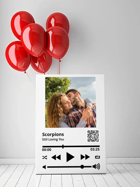 Personalizuotas "So Player" muzikos grotuvas su jūsų nuotrauka ir daina ant drobės  Drobe -  dovanokis.lt