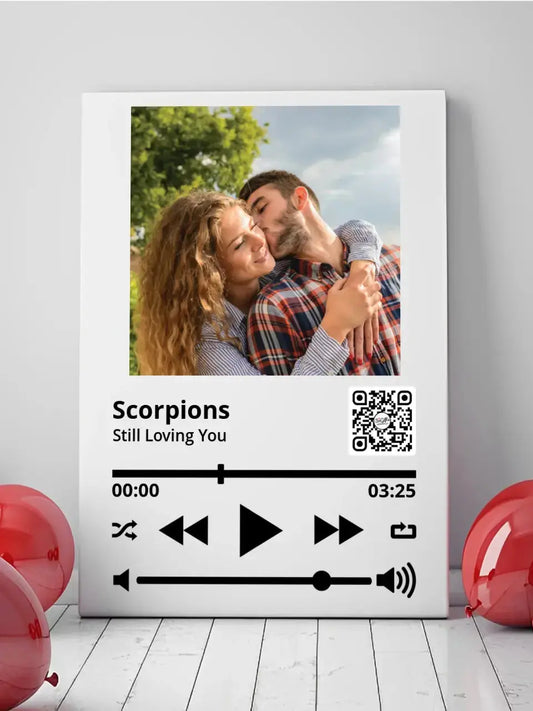 Personalizuotas "So Player" muzikos grotuvas su jūsų nuotrauka ir daina ant drobės  Drobe -  dovanokis.lt