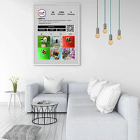 Personalizuotas "Instagram Profilis" dizaino įrėmintas plakatas su jūsų nuotraukamis ir tekstu  Posteris(Plakatas) -  dovanokis.lt