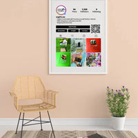 Personalizuotas "Instagram Profilis" dizaino įrėmintas plakatas su jūsų nuotraukamis ir tekstu  Posteris(Plakatas) -  dovanokis.lt