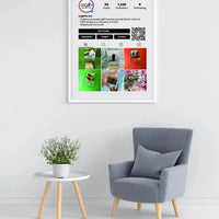 Personalizuotas "Instagram Profilis" dizaino įrėmintas plakatas su jūsų nuotraukamis ir tekstu  Posteris(Plakatas) -  dovanokis.lt