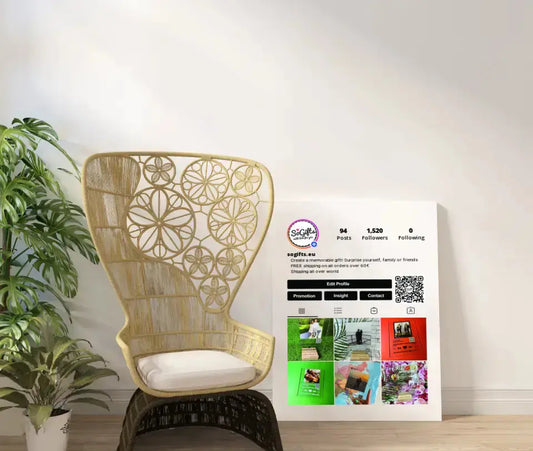 Personalizuotas "Instagram Profilio" dizaino kūrinys ant drobės su jūsų nuotraukomis  Drobe -  dovanokis.lt