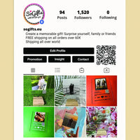 Personalizuotas "Instagram Profilio" dizaino kūrinys ant drobės su jūsų nuotraukomis  Drobe -  dovanokis.lt