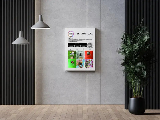 Personalizuotas "Instagram Profilio" dizaino kūrinys ant drobės su jūsų nuotraukomis  Drobe -  dovanokis.lt