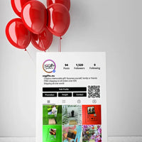 Personalizuotas "Instagram Profilio" dizaino kūrinys ant drobės su jūsų nuotraukomis  Drobe -  dovanokis.lt