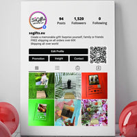 Personalizuotas "Instagram Profilio" dizaino kūrinys ant drobės su jūsų nuotraukomis  Drobe -  dovanokis.lt