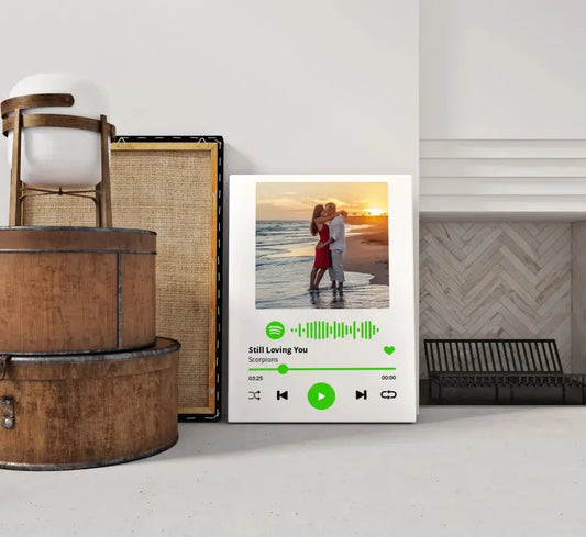 Personalizuotas Spotify muzikos grotuvas ant drobės su jūsų nuotrauka, daina ir spotify kodu  Drobe -  dovanokis.lt