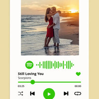 Personalizuotas Spotify muzikos grotuvas ant drobės su jūsų nuotrauka, daina ir spotify kodu  Drobe -  dovanokis.lt