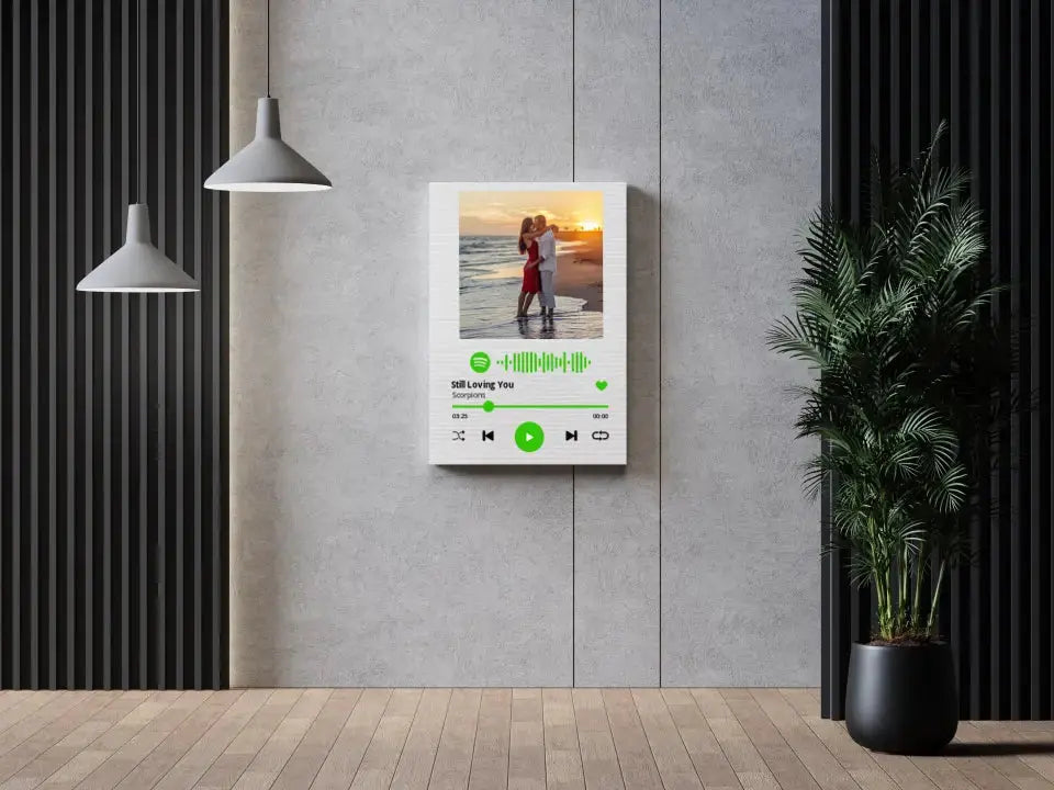 Personalizuotas Spotify muzikos grotuvas ant drobės su jūsų nuotrauka, daina ir spotify kodu  Drobe -  dovanokis.lt