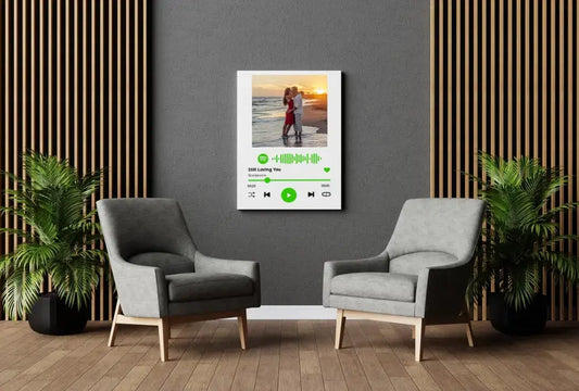 Personalizuotas Spotify muzikos grotuvas ant drobės su jūsų nuotrauka, daina ir spotify kodu  Drobe -  dovanokis.lt