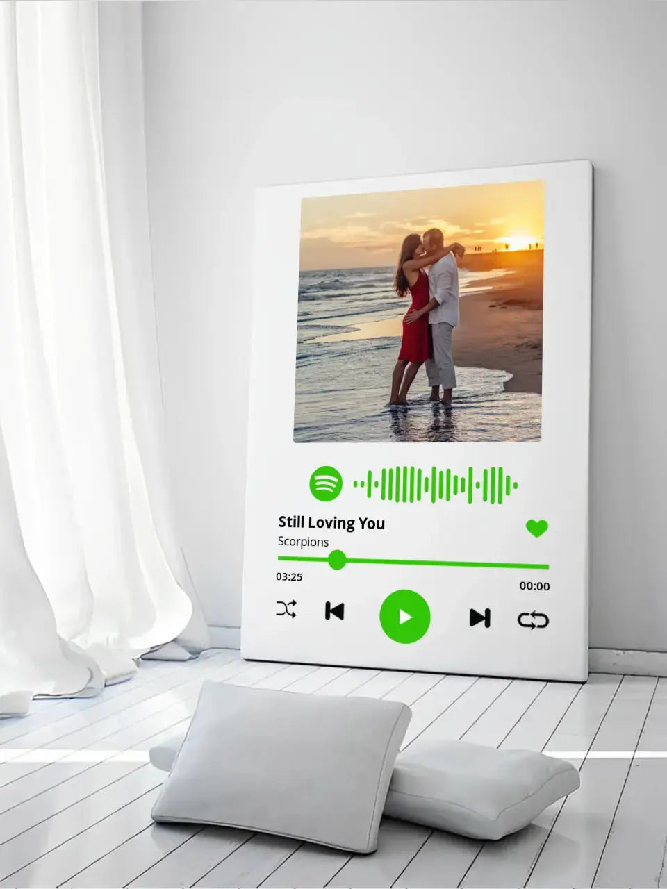 Personalizuotas Spotify muzikos grotuvas ant drobės su jūsų nuotrauka, daina ir spotify kodu  Drobe -  dovanokis.lt