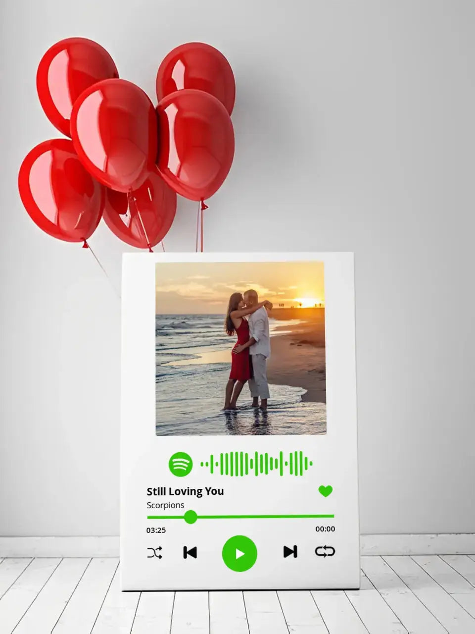 Personalizuotas Spotify muzikos grotuvas ant drobės su jūsų nuotrauka, daina ir spotify kodu  Drobe -  dovanokis.lt