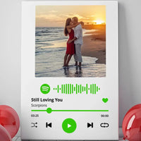 Personalizuotas Spotify muzikos grotuvas ant drobės su jūsų nuotrauka, daina ir spotify kodu  Drobe -  dovanokis.lt