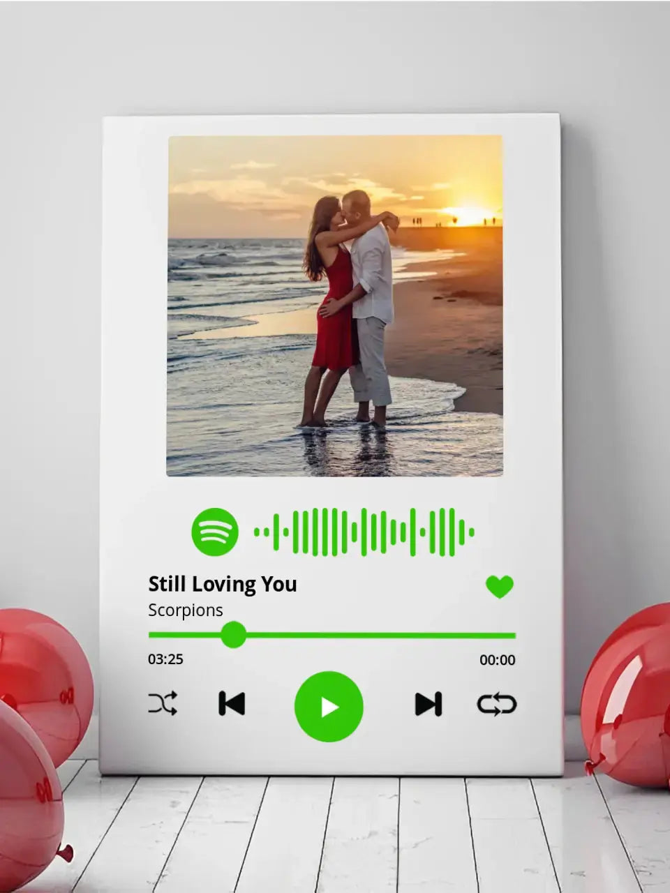 Personalizuotas Spotify muzikos grotuvas ant drobės su jūsų nuotrauka, daina ir spotify kodu  Drobe -  dovanokis.lt