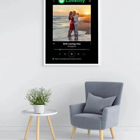Personalizuotas Lovetify muzikos grotuvo įrėmintas plakatas su jūsų nuotrauka ir daina  Posteris(Plakatas) -  dovanokis.lt