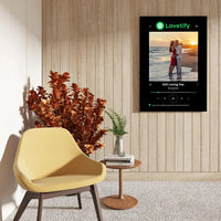 Personalizuotas Lovetify muzikos grotuvas ant drobės su jūsų nuotrauka ir daina  Drobe -  dovanokis.lt