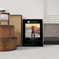 Personalizuotas Lovetify muzikos grotuvas ant drobės su jūsų nuotrauka ir daina  Drobe -  dovanokis.lt