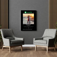 Personalizuotas Lovetify muzikos grotuvas ant drobės su jūsų nuotrauka ir daina  Drobe -  dovanokis.lt