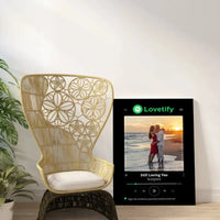 Personalizuotas Lovetify muzikos grotuvas ant drobės su jūsų nuotrauka ir daina  Drobe -  dovanokis.lt