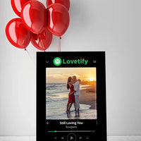 Personalizuotas Lovetify muzikos grotuvas ant drobės su jūsų nuotrauka ir daina  Drobe -  dovanokis.lt