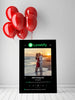 Personalizuotas Lovetify muzikos grotuvas ant drobės su jūsų nuotrauka ir daina