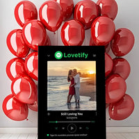 Personalizuotas Lovetify muzikos grotuvas ant drobės su jūsų nuotrauka ir daina  Drobe -  dovanokis.lt
