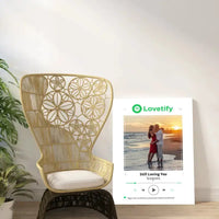 Personalizuotas Lovetify muzikos grotuvas ant drobės su jūsų nuotrauka ir daina  Drobe -  dovanokis.lt