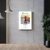 Personalizuotas Lovetify muzikos grotuvas ant drobės su jūsų nuotrauka ir daina  Drobe -  dovanokis.lt