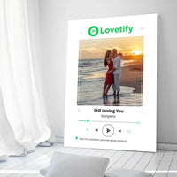 Personalizuotas Lovetify muzikos grotuvas ant drobės su jūsų nuotrauka ir daina  Drobe -  dovanokis.lt