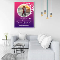 Personalizuotas Spotify muzikos grotuvo įrėmintas plakatas su jūsų nuotrauka, daina ir spotify kodu  Posteris(Plakatas) -  dovanokis.lt