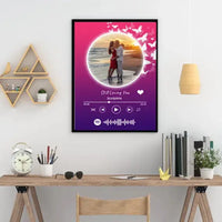 Personalizuotas Spotify muzikos grotuvo įrėmintas plakatas su jūsų nuotrauka, daina ir spotify kodu  Posteris(Plakatas) -  dovanokis.lt
