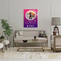 Personalizuotas Spotify muzikos grotuvas ant drobės su jūsų nuotrauka, daina ir spotify kodu  Drobe -  dovanokis.lt