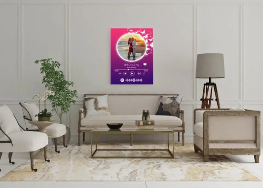 Personalizuotas Spotify muzikos grotuvas ant drobės su jūsų nuotrauka, daina ir spotify kodu  Drobe -  dovanokis.lt