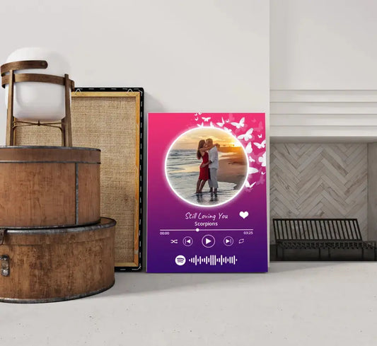 Personalizuotas Spotify muzikos grotuvas ant drobės su jūsų nuotrauka, daina ir spotify kodu  Drobe -  dovanokis.lt