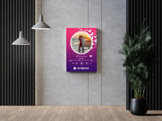 Personalizuotas Spotify muzikos grotuvas ant drobės su jūsų nuotrauka, daina ir spotify kodu  Drobe -  dovanokis.lt