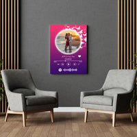 Personalizuotas Spotify muzikos grotuvas ant drobės su jūsų nuotrauka, daina ir spotify kodu  Drobe -  dovanokis.lt