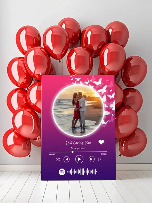 Personalizuotas Spotify muzikos grotuvas ant drobės su jūsų nuotrauka, daina ir spotify kodu  Drobe -  dovanokis.lt