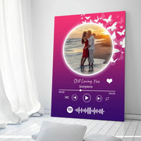 Personalizuotas Spotify muzikos grotuvas ant drobės su jūsų nuotrauka, daina ir spotify kodu  Drobe -  dovanokis.lt