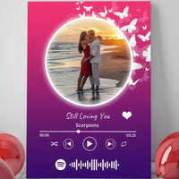 Personalizuotas Spotify muzikos grotuvas ant drobės su jūsų nuotrauka, daina ir spotify kodu  Drobe -  dovanokis.lt