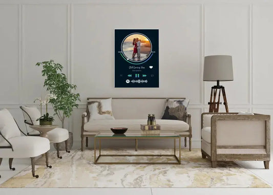 Personalizuotas Spotify muzikos grotuvas ant drobės su jūsų nuotrauka, daina ir spotify kodu  Drobe -  dovanokis.lt