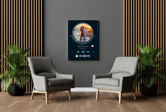 Personalizuotas Spotify muzikos grotuvas ant drobės su jūsų nuotrauka, daina ir spotify kodu  Drobe -  dovanokis.lt